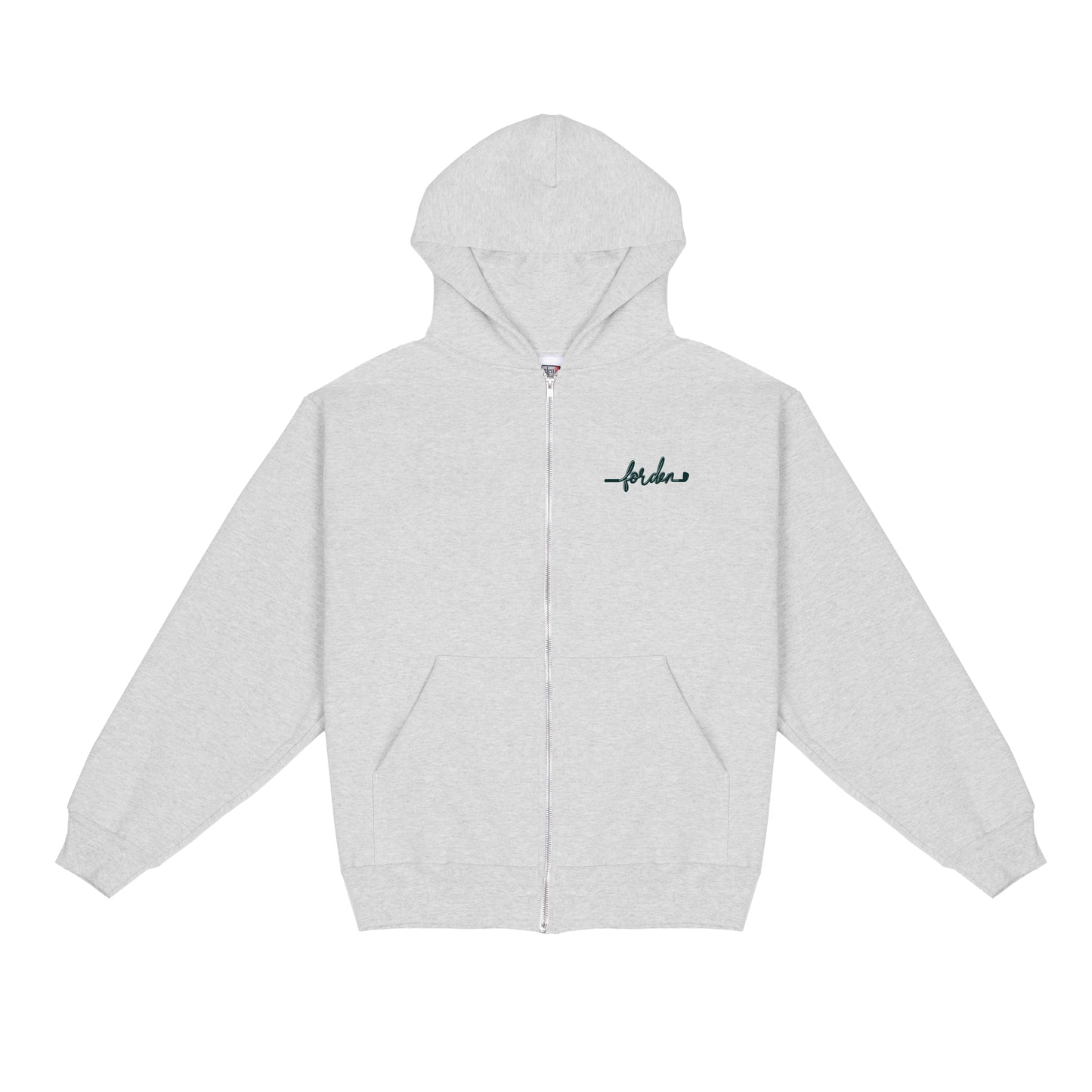 Grey Script Zip Up