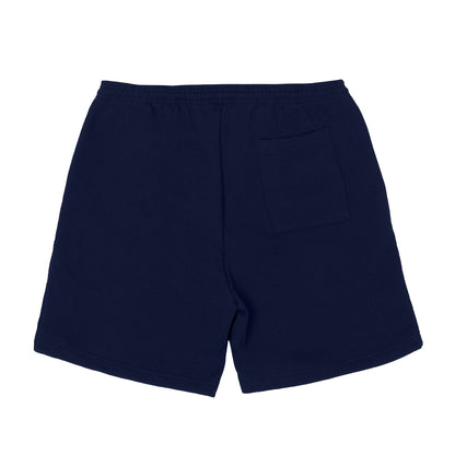 Navy Script Sweat Short