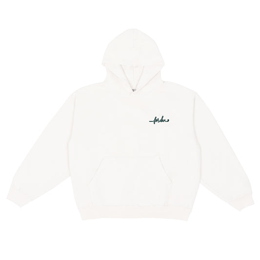 White Script Hoodie